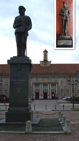 Panu Bolesławowi Kwiatkowskiemu z podziękowaniem od KOMITETU BUDOWY POMNIKA MARSZAŁKA JÓZEFA PIŁSUDSKIEGO w KOSZALINIE 11 listopad 1993 